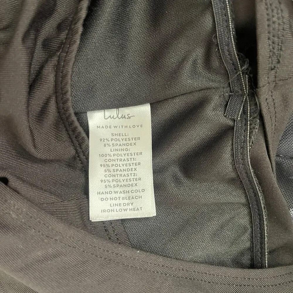 NWT Lulu's Womens XL Bodysuit Tank Top Tie Straps Black Gray Floral Thong Snap - Picture 3 of 13